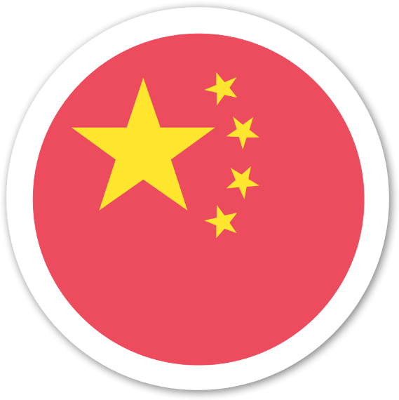 China National Flag Button PNG