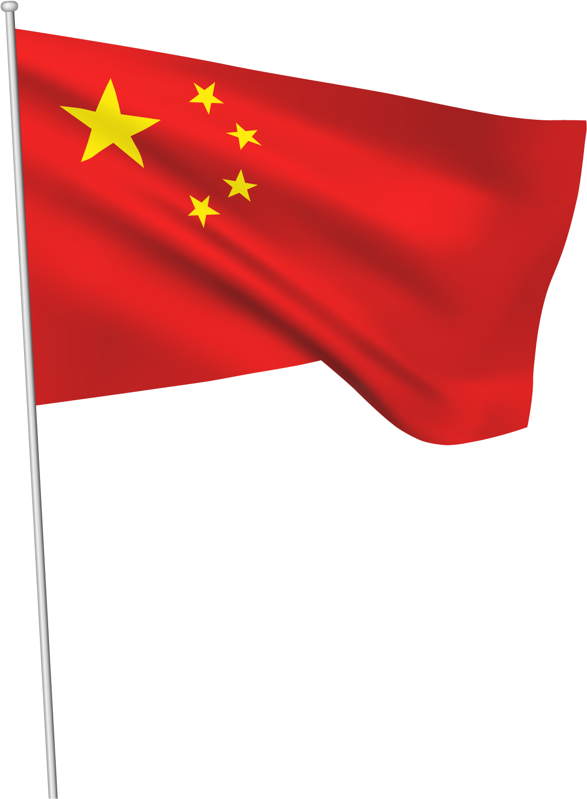 China National Flag Waving PNG