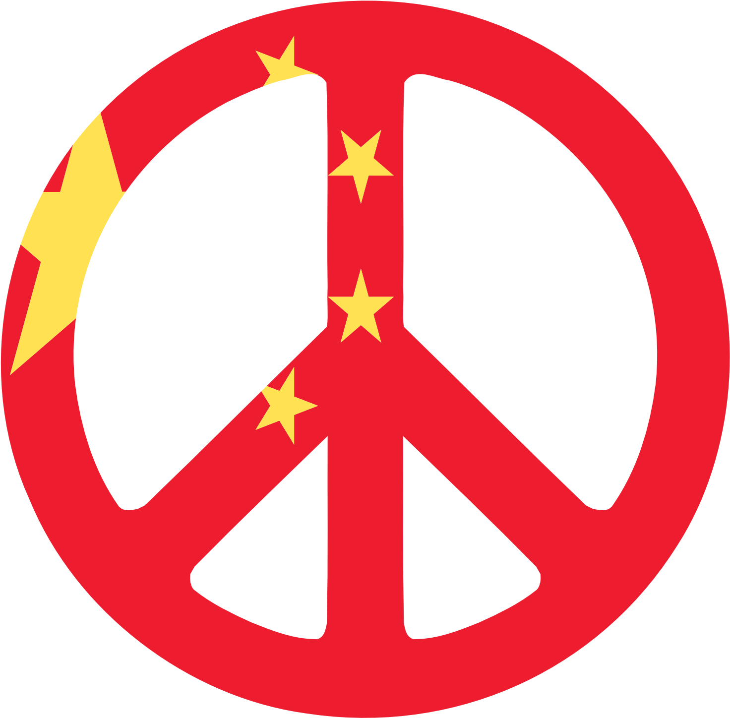 China Peace Symbol Fusion PNG