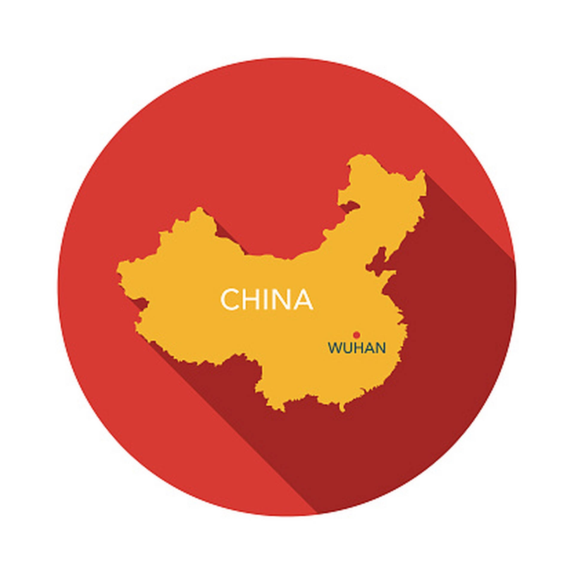 Cina Wuhan Cerchio Rosso Arte Sfondo