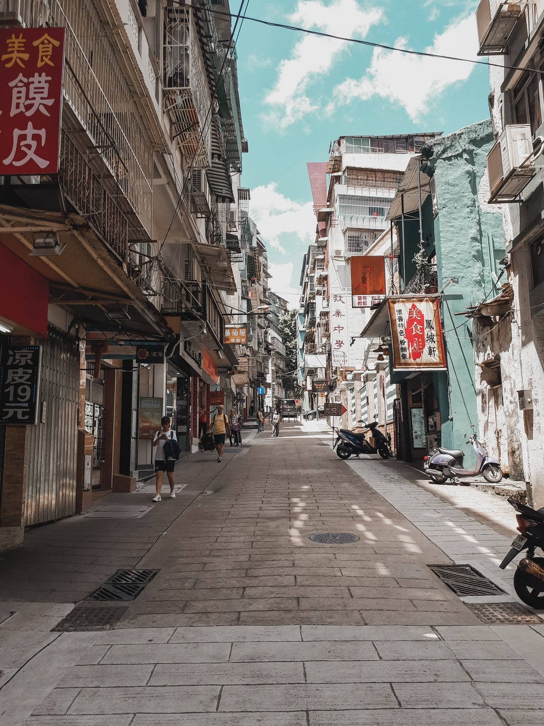 Chinatownfotografie Im One-point-perspektive-stil Wallpaper