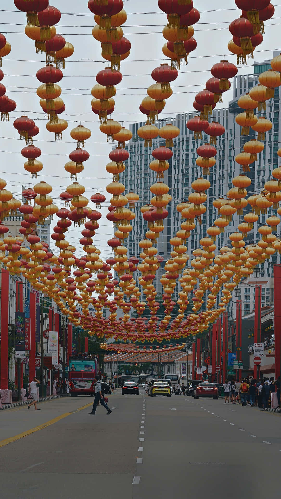 Chinatown Singapore Lanterns Wallpaper