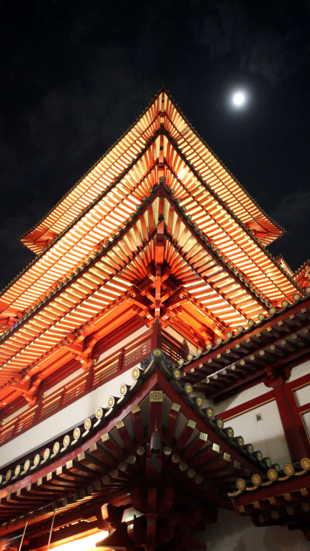 Chinatown Singapore Pagoda Night Wallpaper