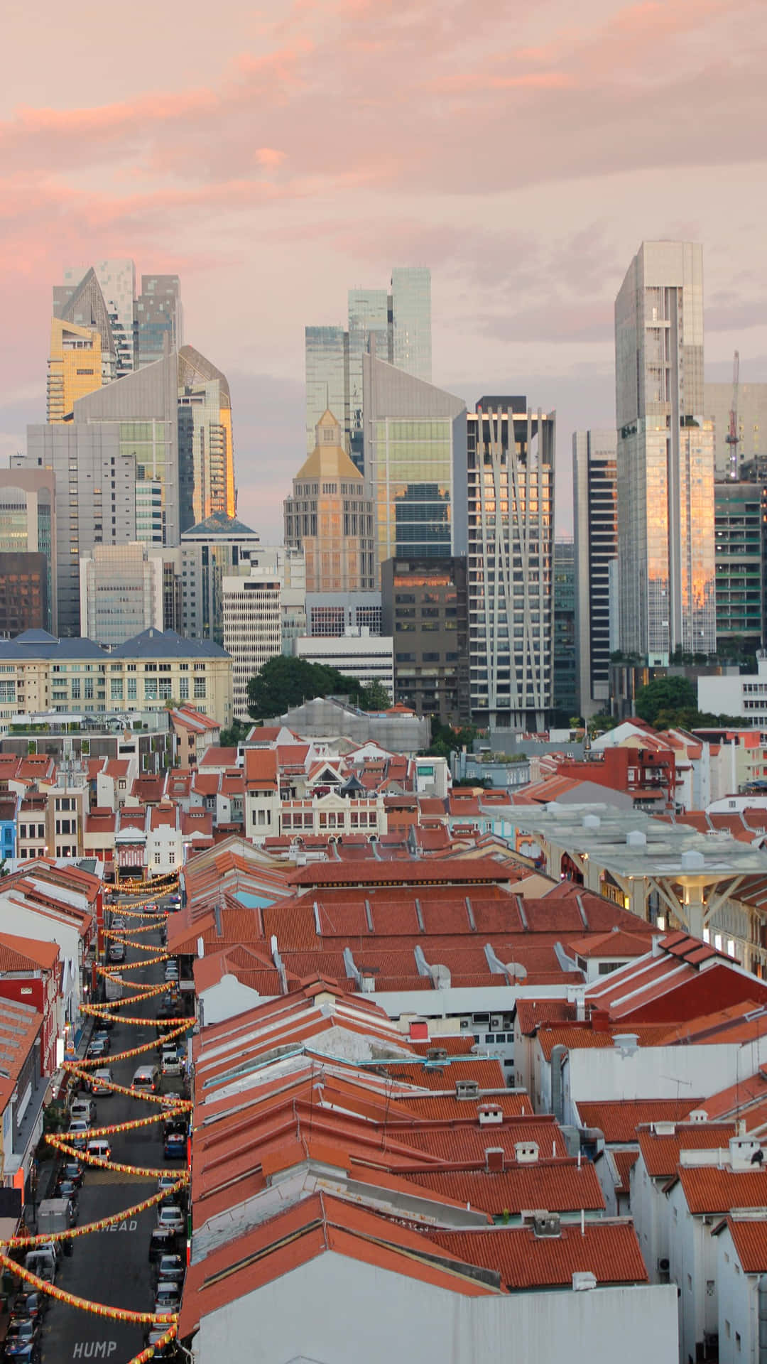 Chinatown Singapore Skyline Dusk Wallpaper