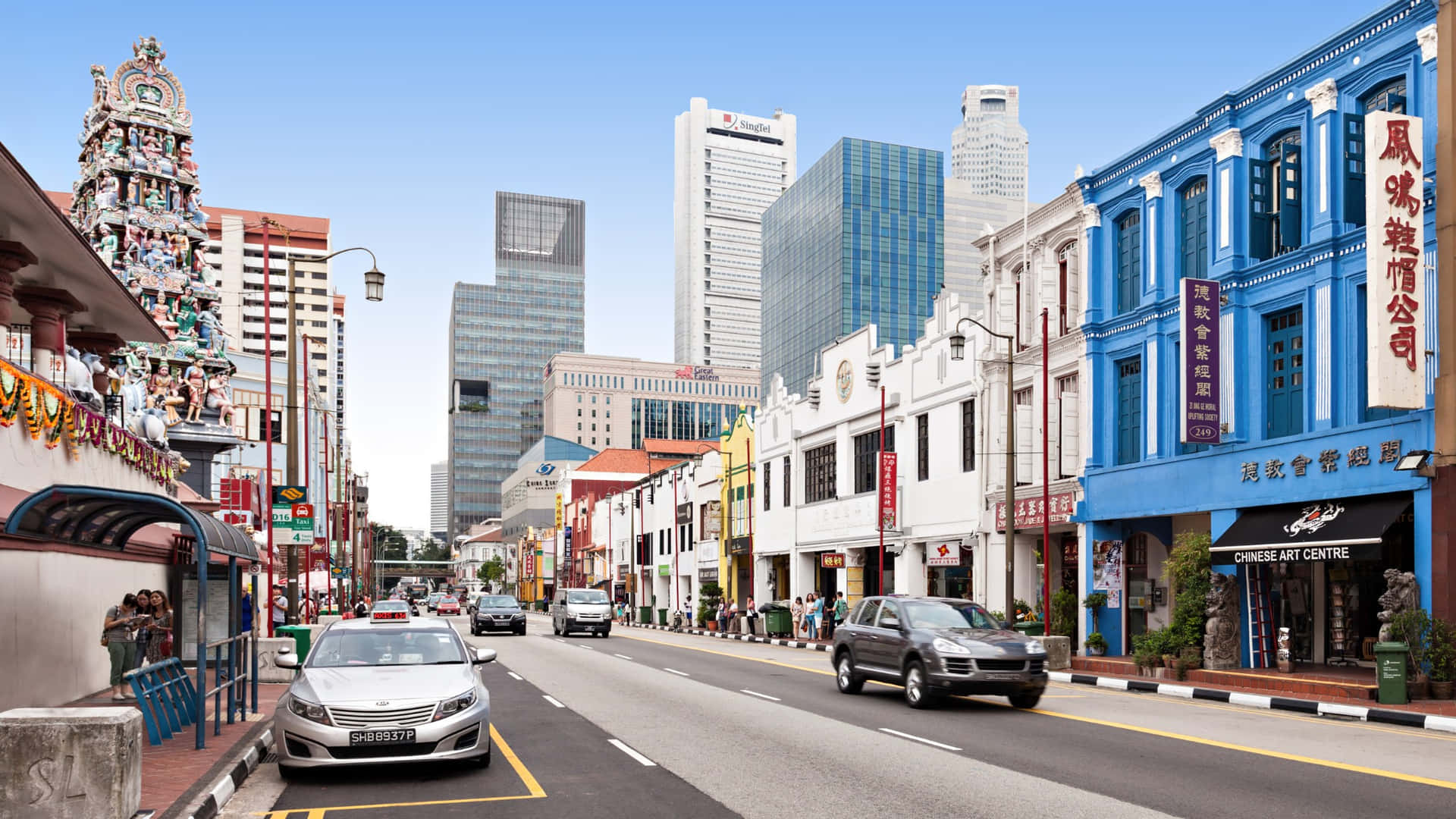 Chinatown Singapore Street View Wallpaper