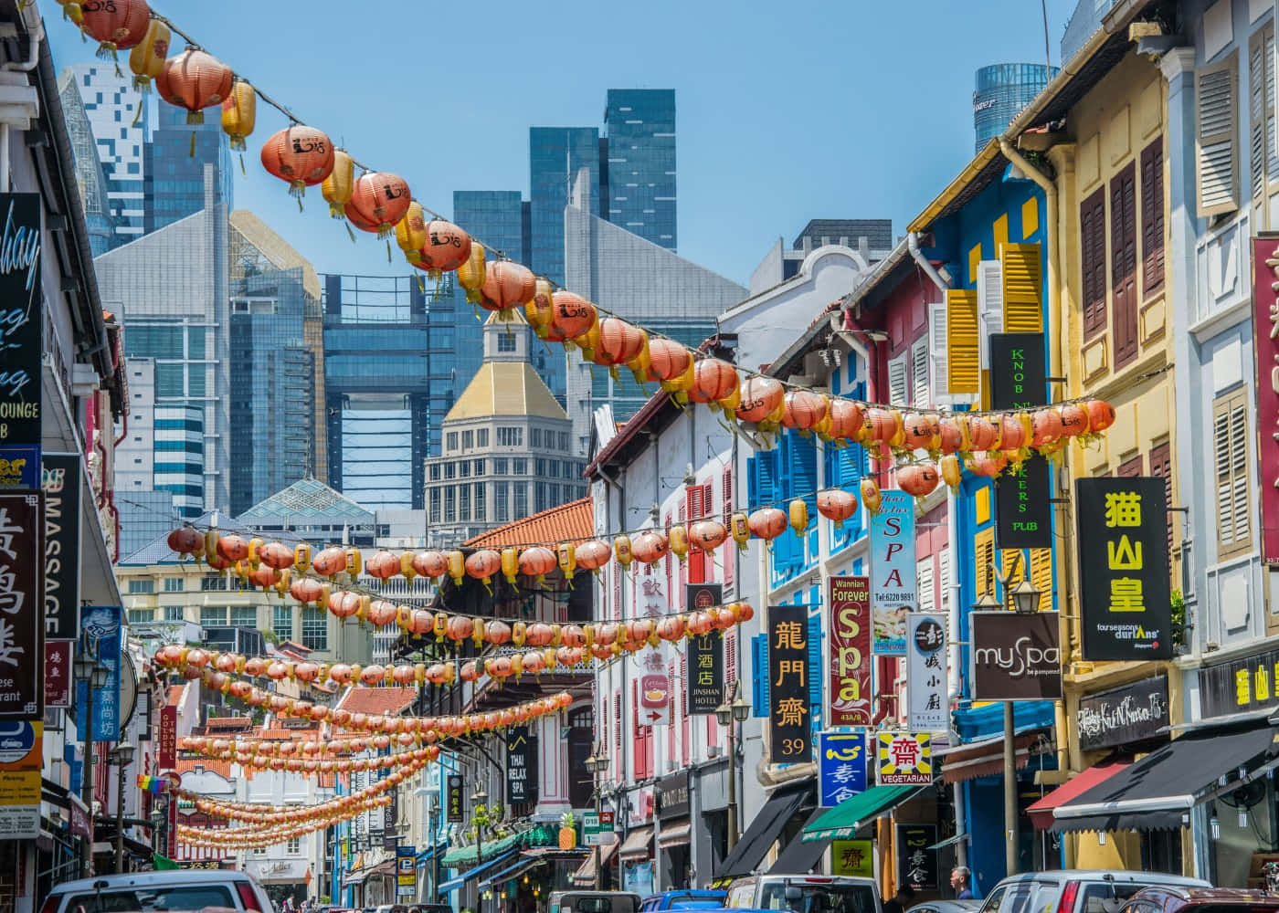 Chinatown Singapore Street View Wallpaper