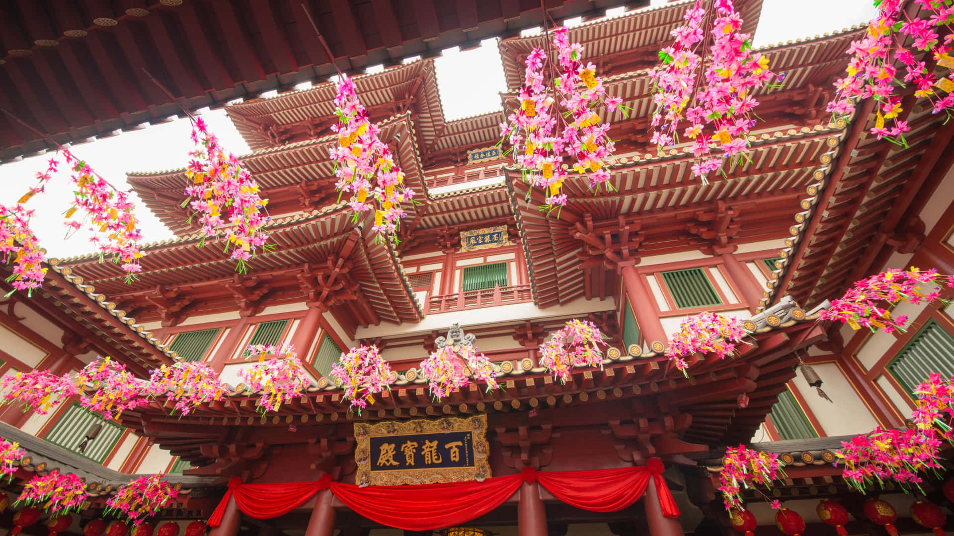 Chinatown_ Singapore_ Traditional_ Architecture_ Festive_ Decorations Wallpaper