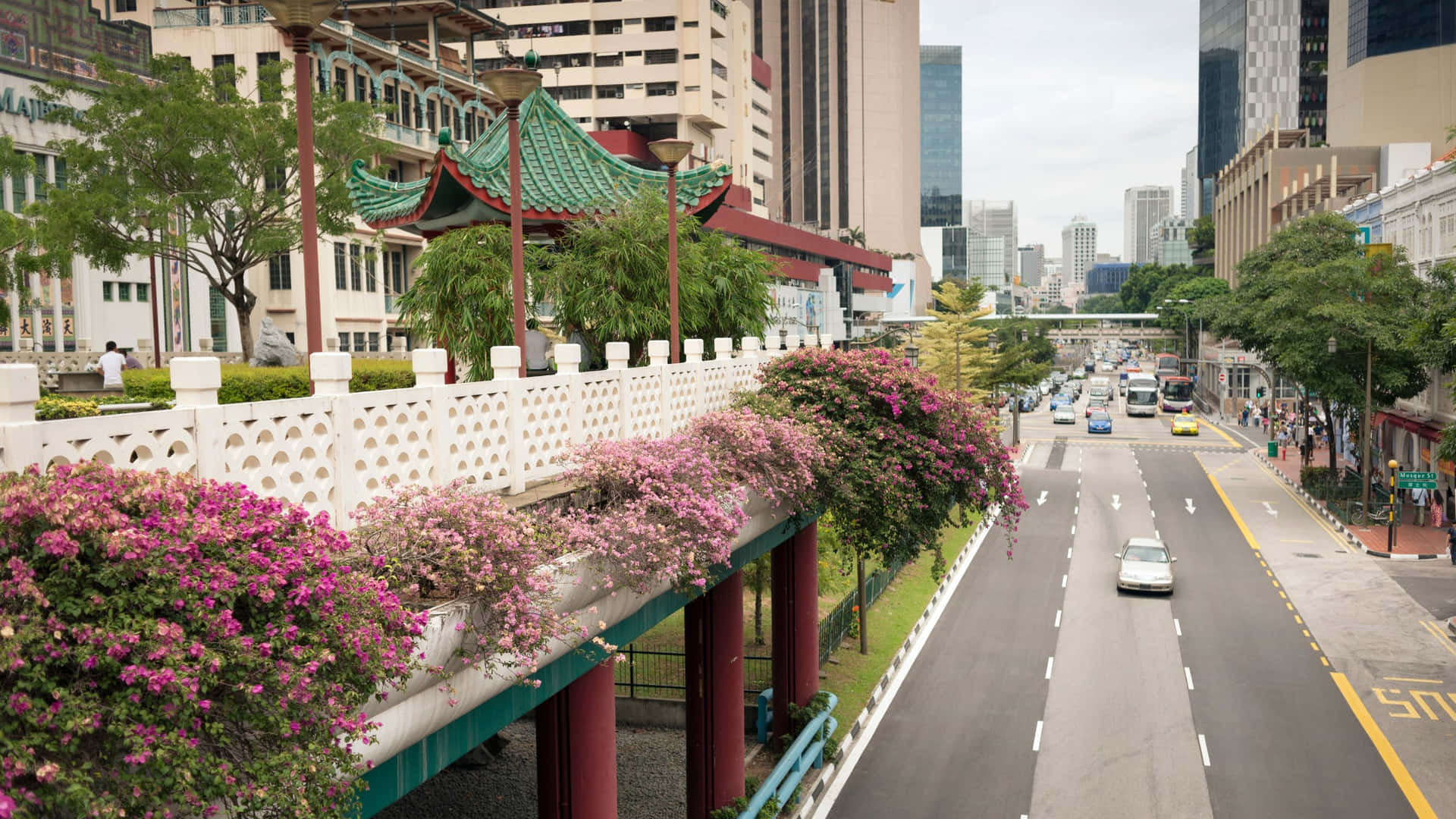 Chinatown Singapore Urban Landscape Wallpaper