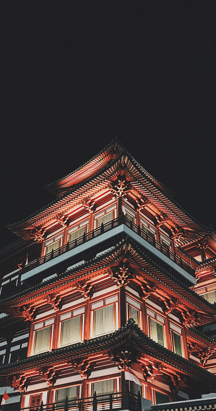 Architettura Del Tempio Di Chinatown Sfondo