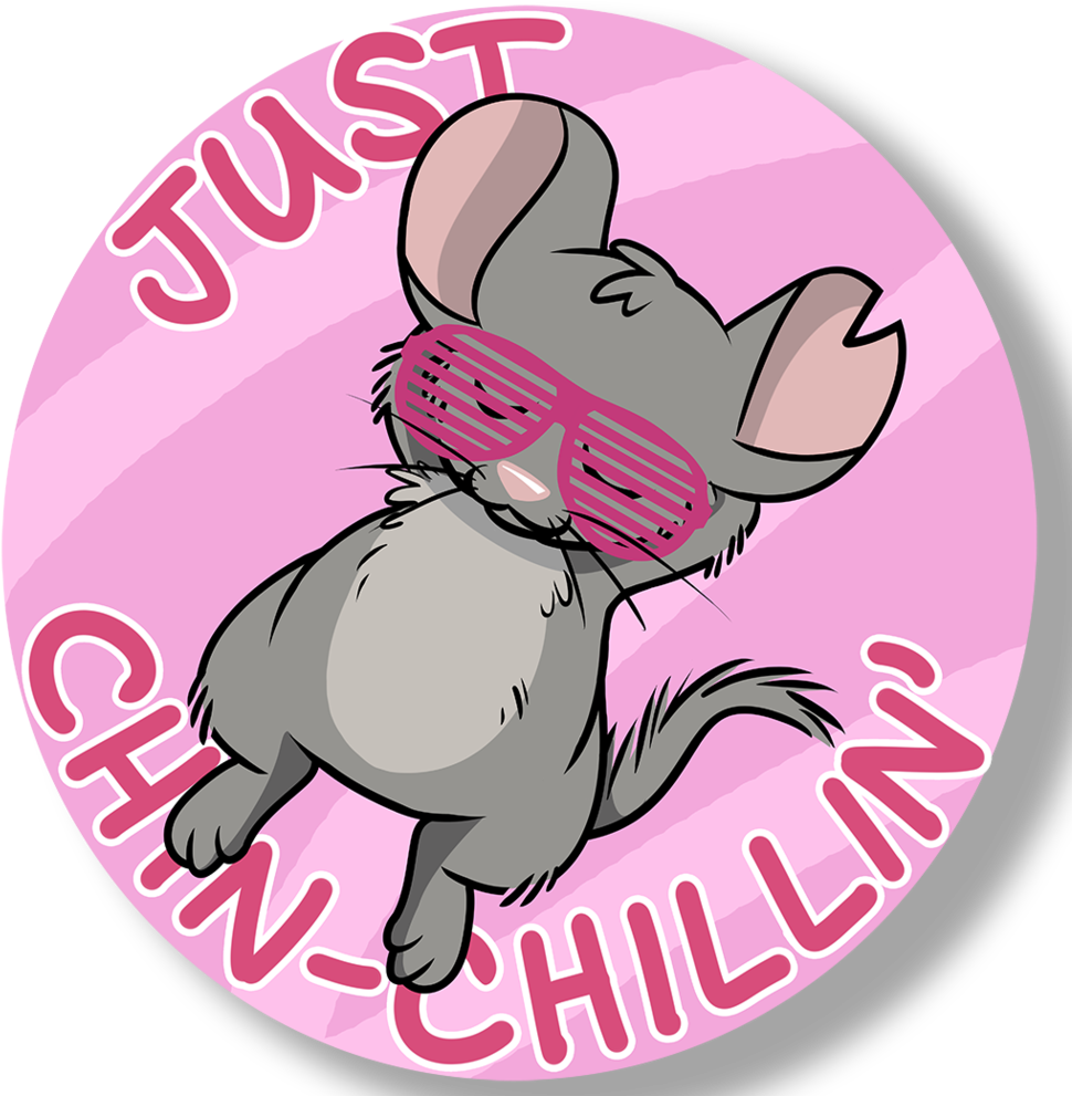 Download Chinchilla Just Chillin Sticker | Wallpapers.com