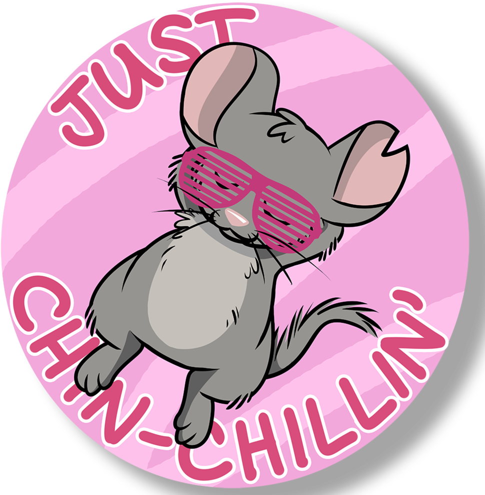 Chinchilla Just Chillin Sticker PNG