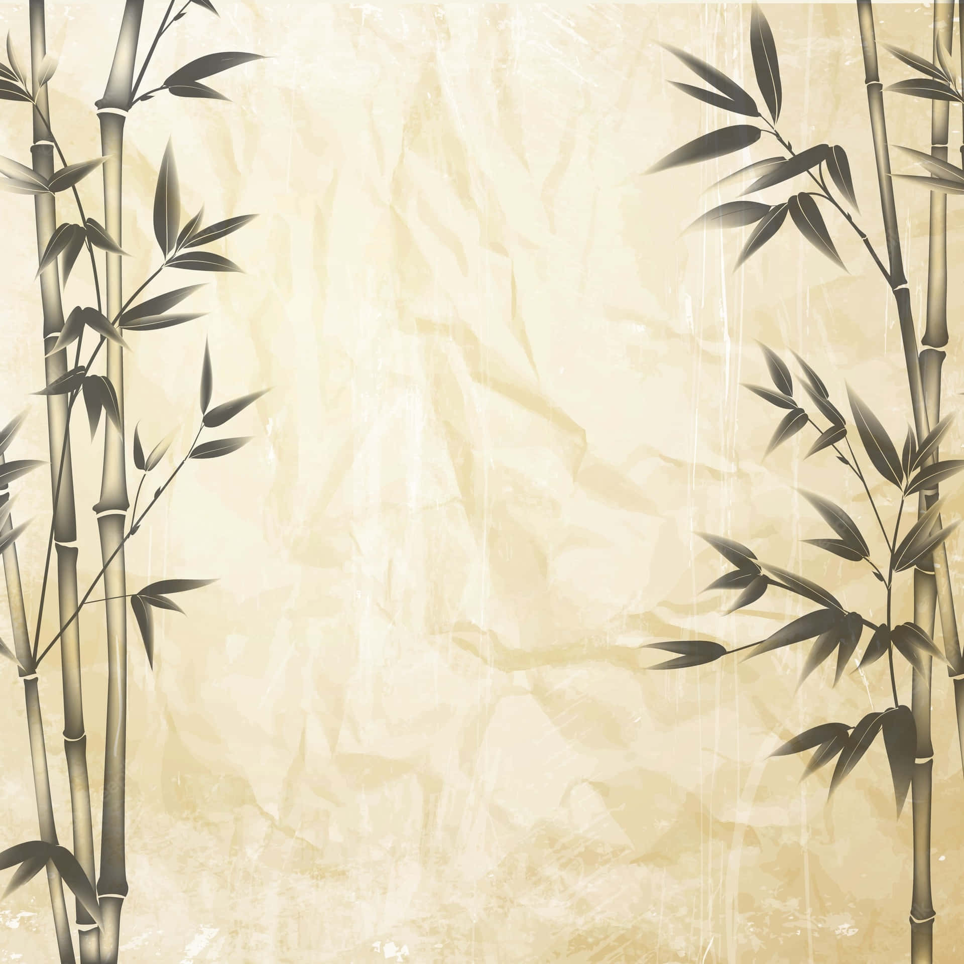 Árbolde Bambú Sobre Un Fondo Beige Fondo de pantalla