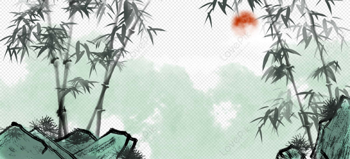 Enliten Kinesisk Bambu Växt Kommer Till Liv. Wallpaper