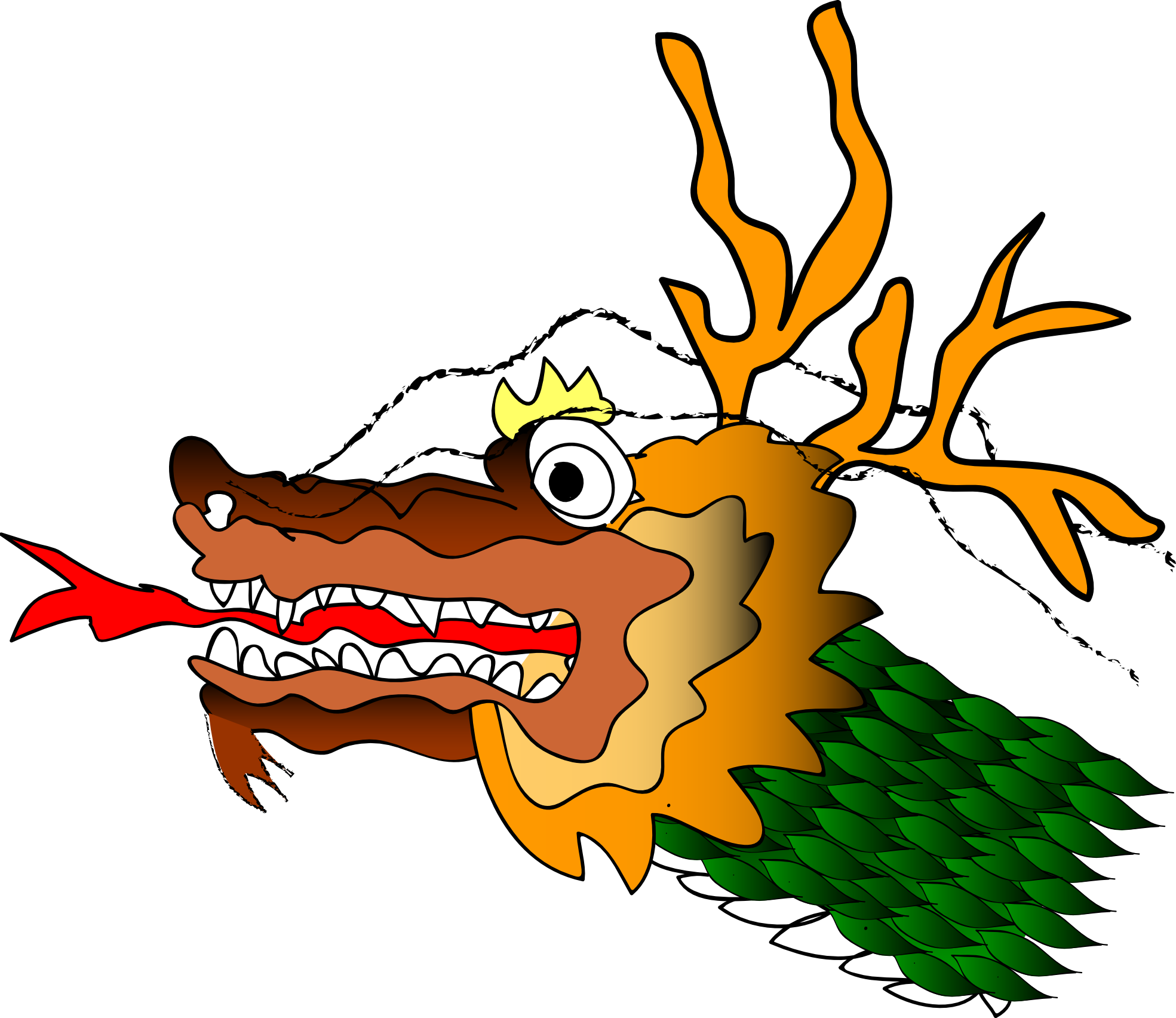 Chinese Dragon Cartoon Illustration PNG