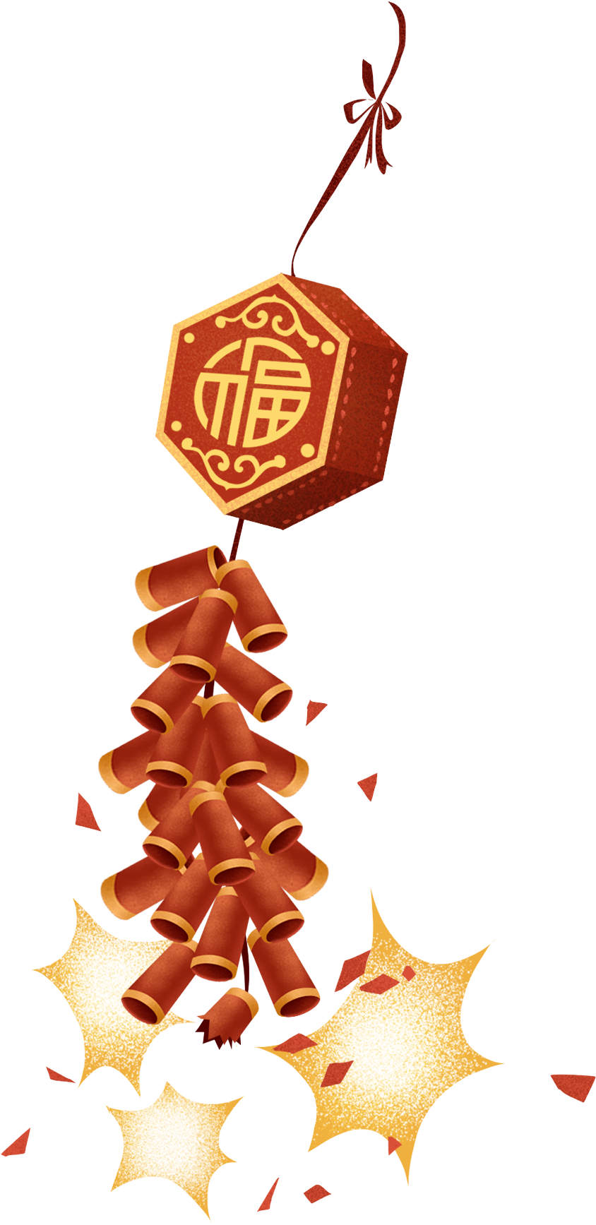 Chinese Firecracker Illustration PNG