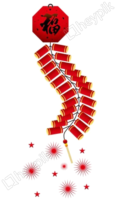 Chinese Firecracker Vector Illustration PNG