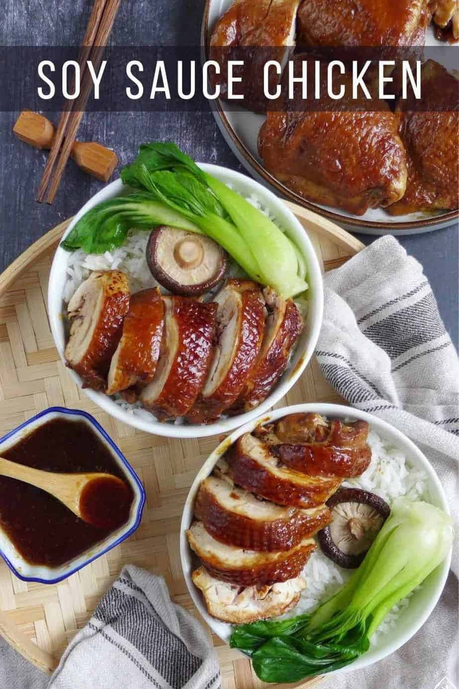 Soy Sauce Chicken With Rice And Vegetables