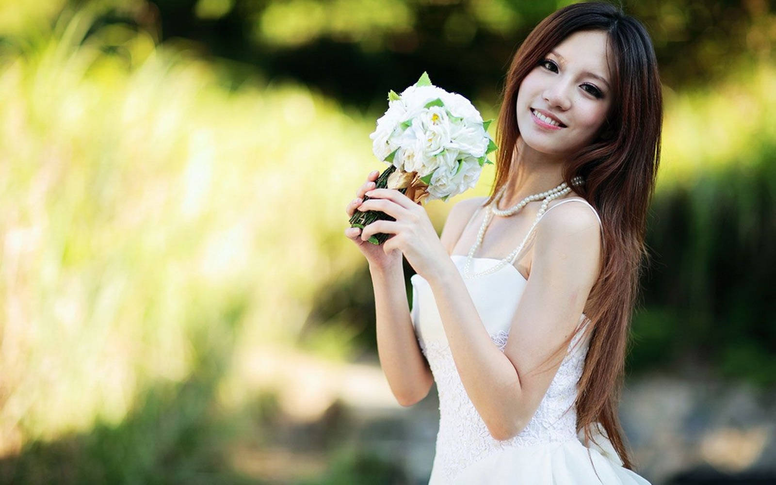Chinese Girl Wedding Dress Background