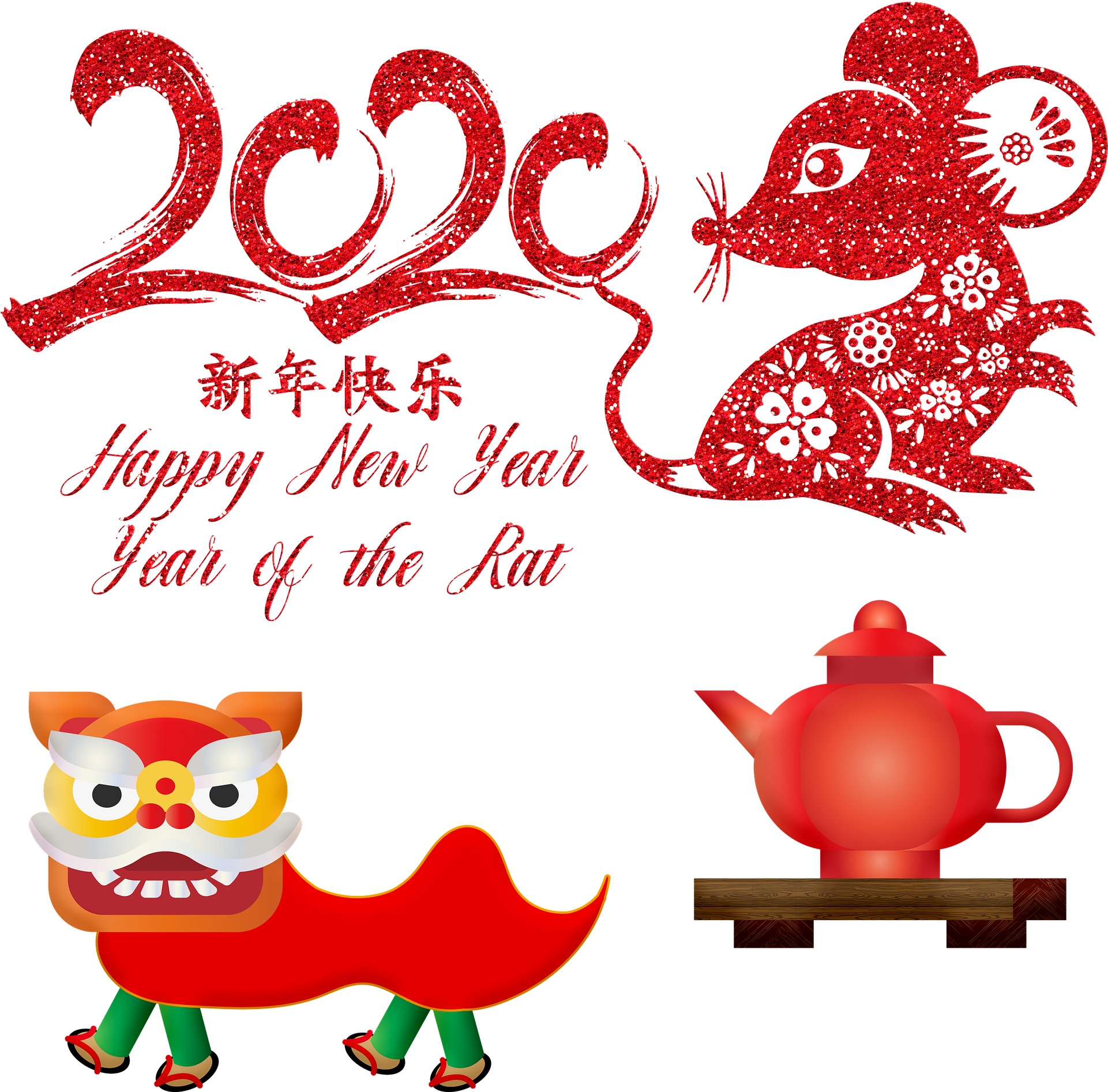 Chinese New Year Celebration Elements PNG