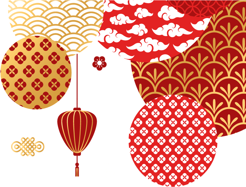 Chinese New Year Festive Decorations PNG