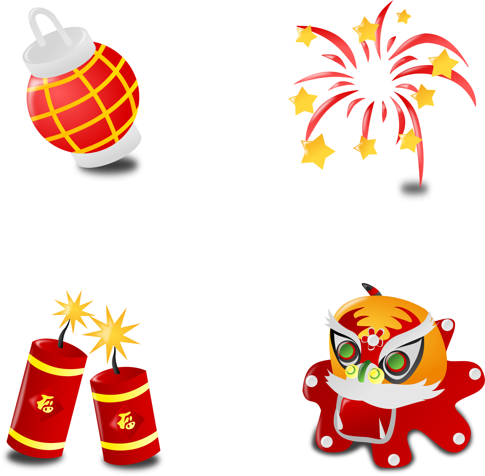 Chinese New Year Festive Icons PNG