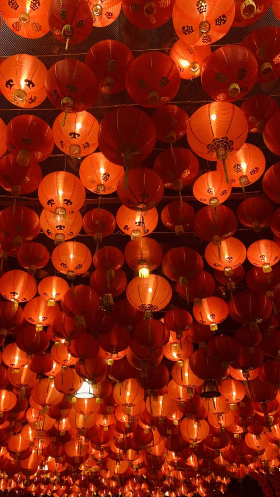 Lampionidel Capodanno Cinese Per Iphone Sfondo