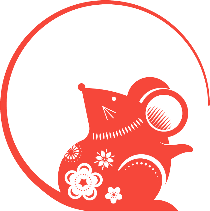 Chinese New Year Rat Design PNG