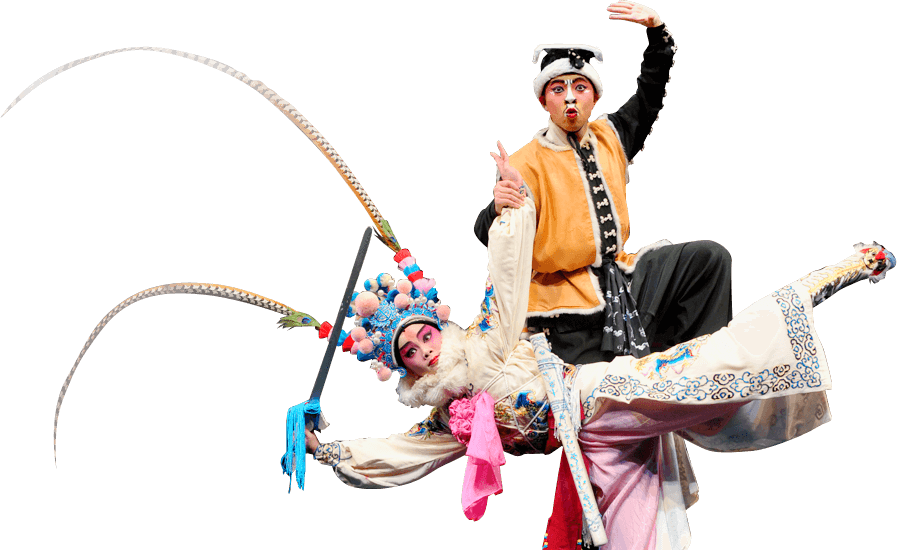 Chinese Opera Performance Duo PNG