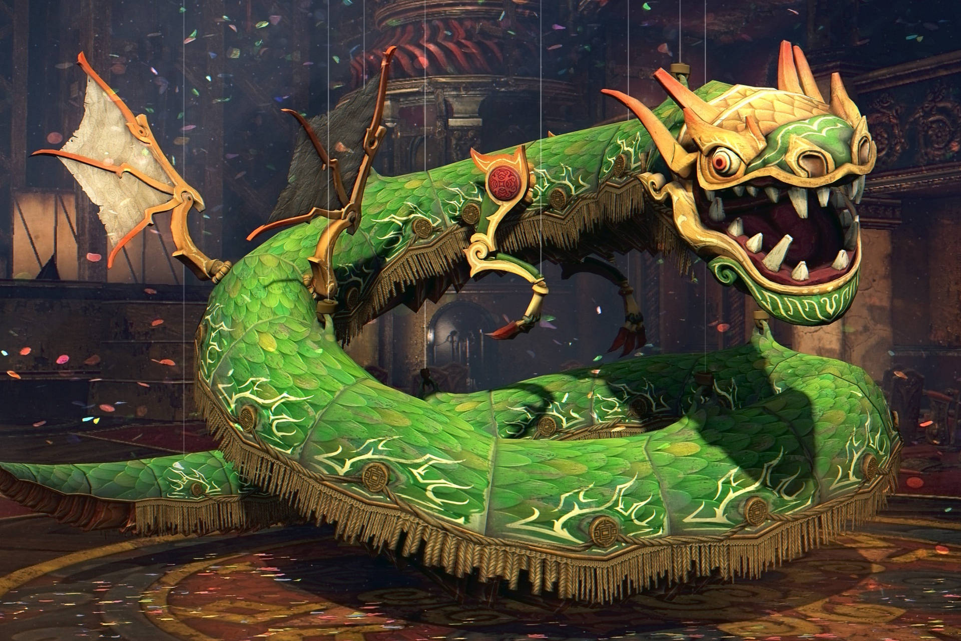 Chinese Paper Green Dragon
