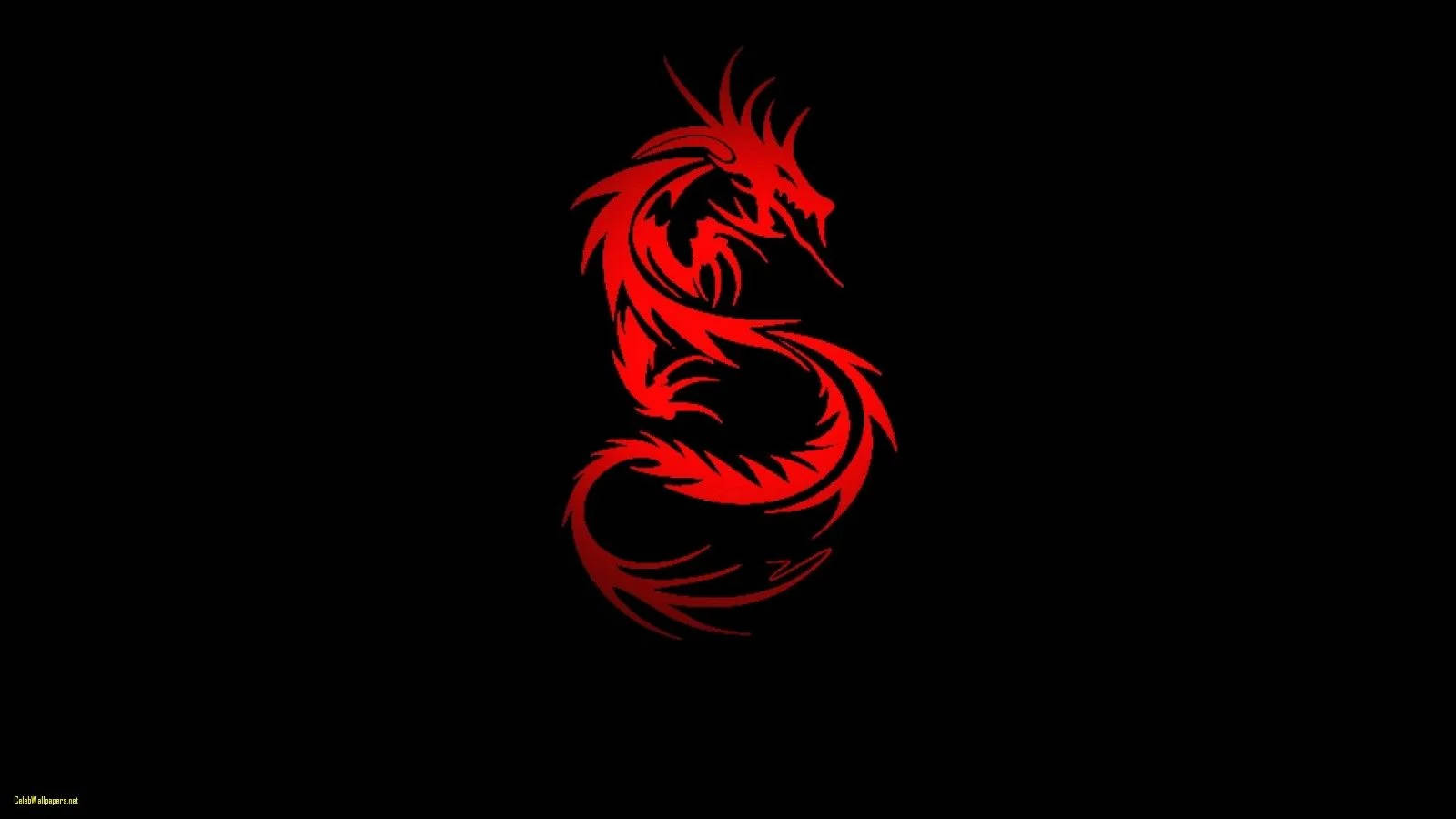 Chinese S-form Red Dragon Wallpaper