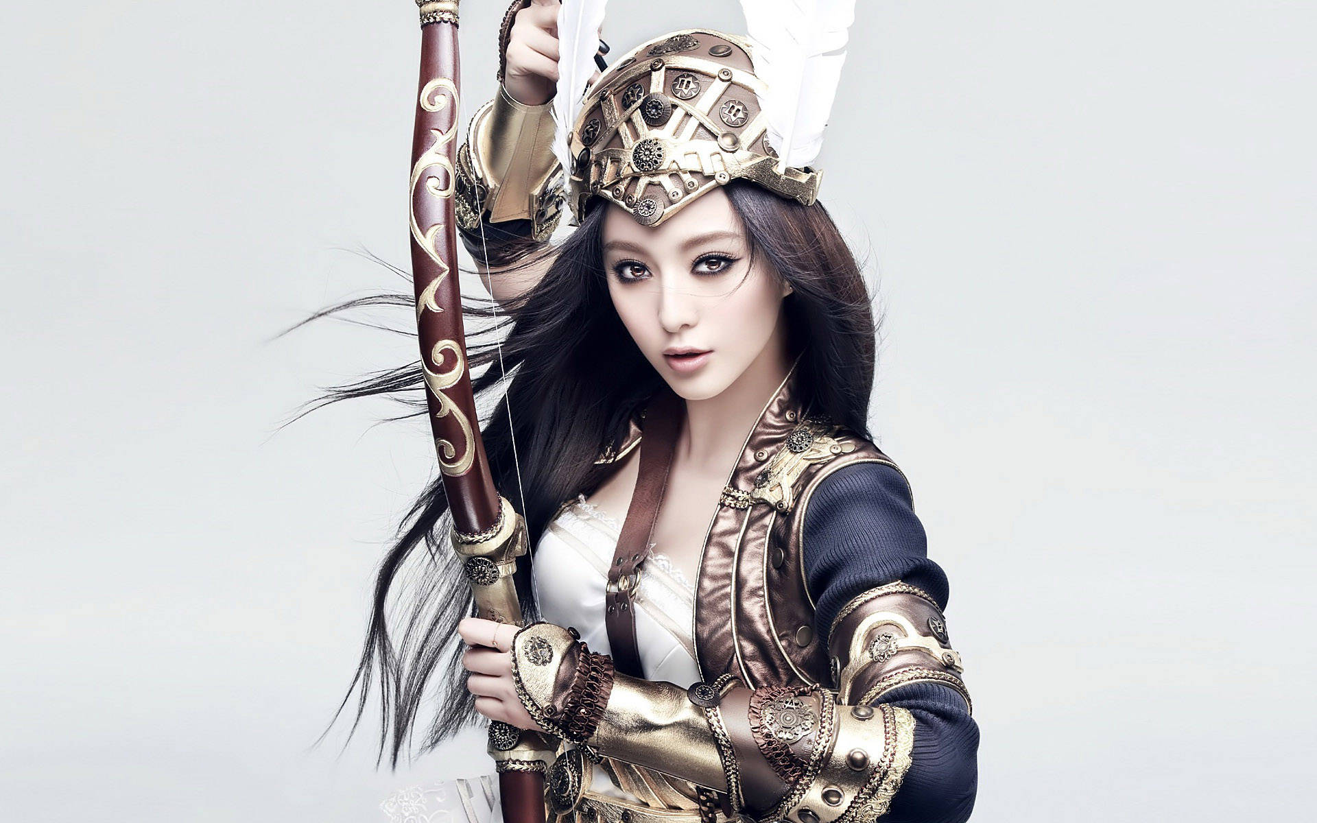Chinese Woman In Warrior Outfit Wallpaper
