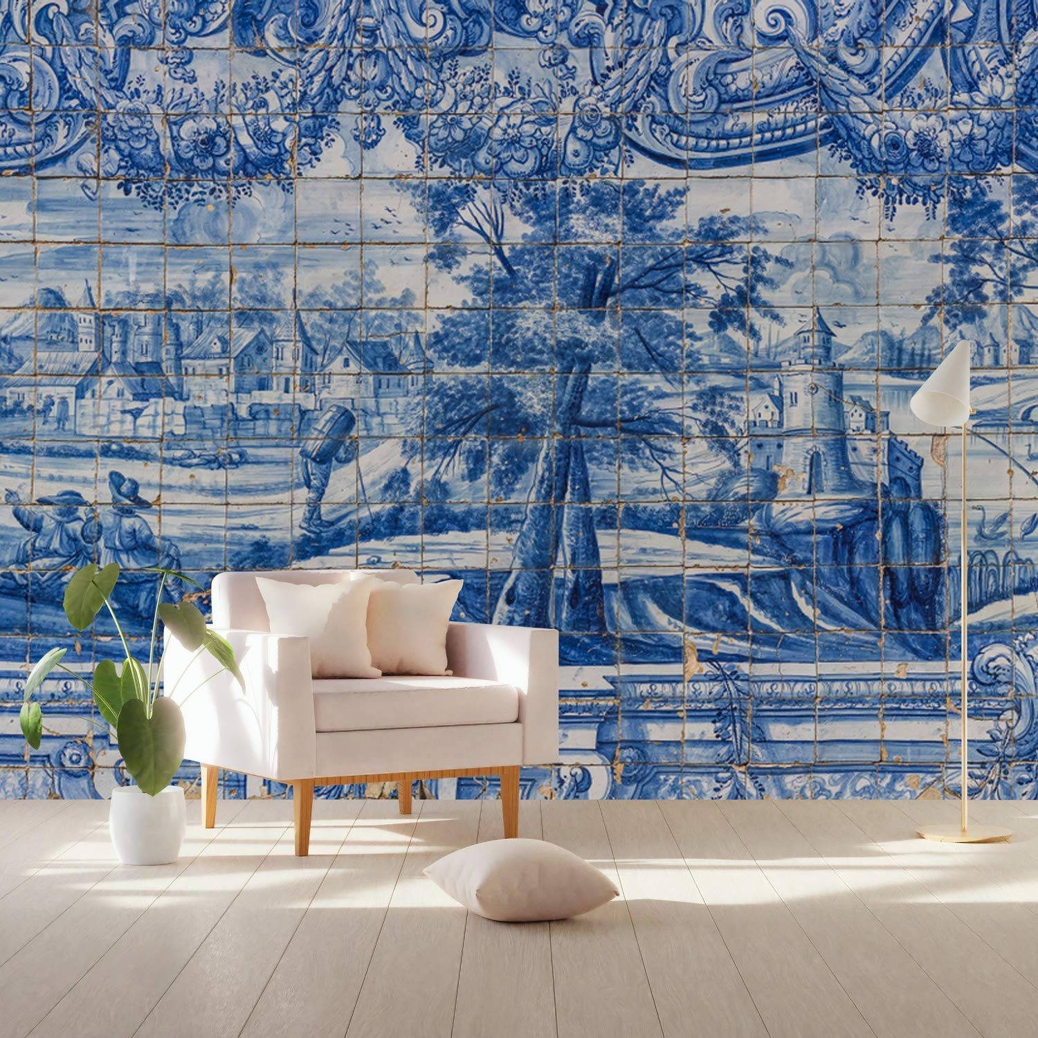 Chinoiserie Blue Designs Wallpaper