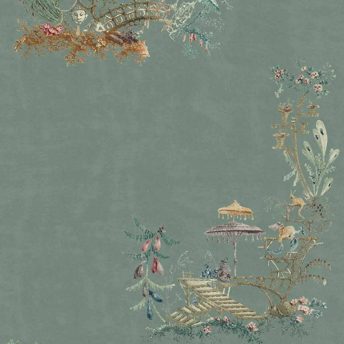 Chinoiserie Parasol I Naturens Tapet Wallpaper