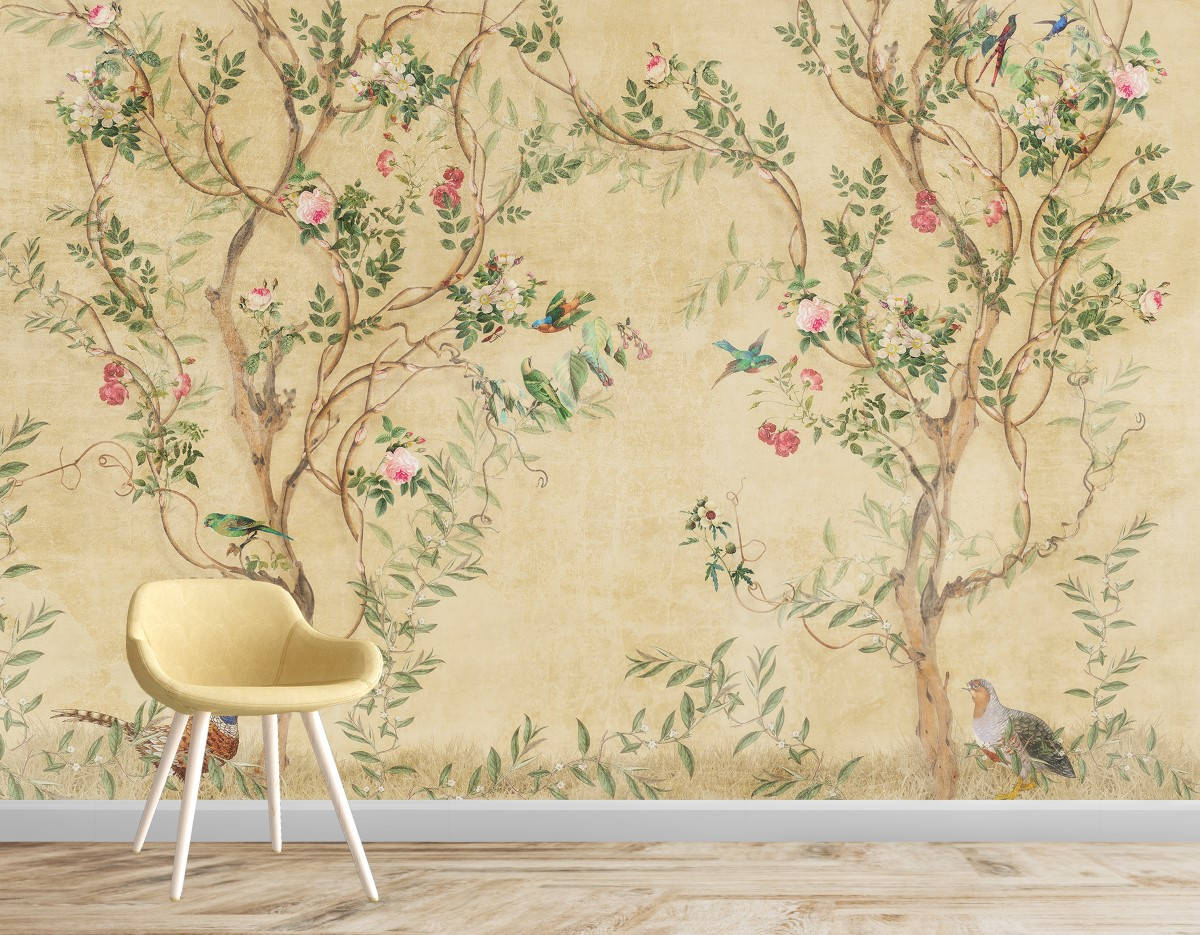 Chinoiserie With Chair Wallpaper
