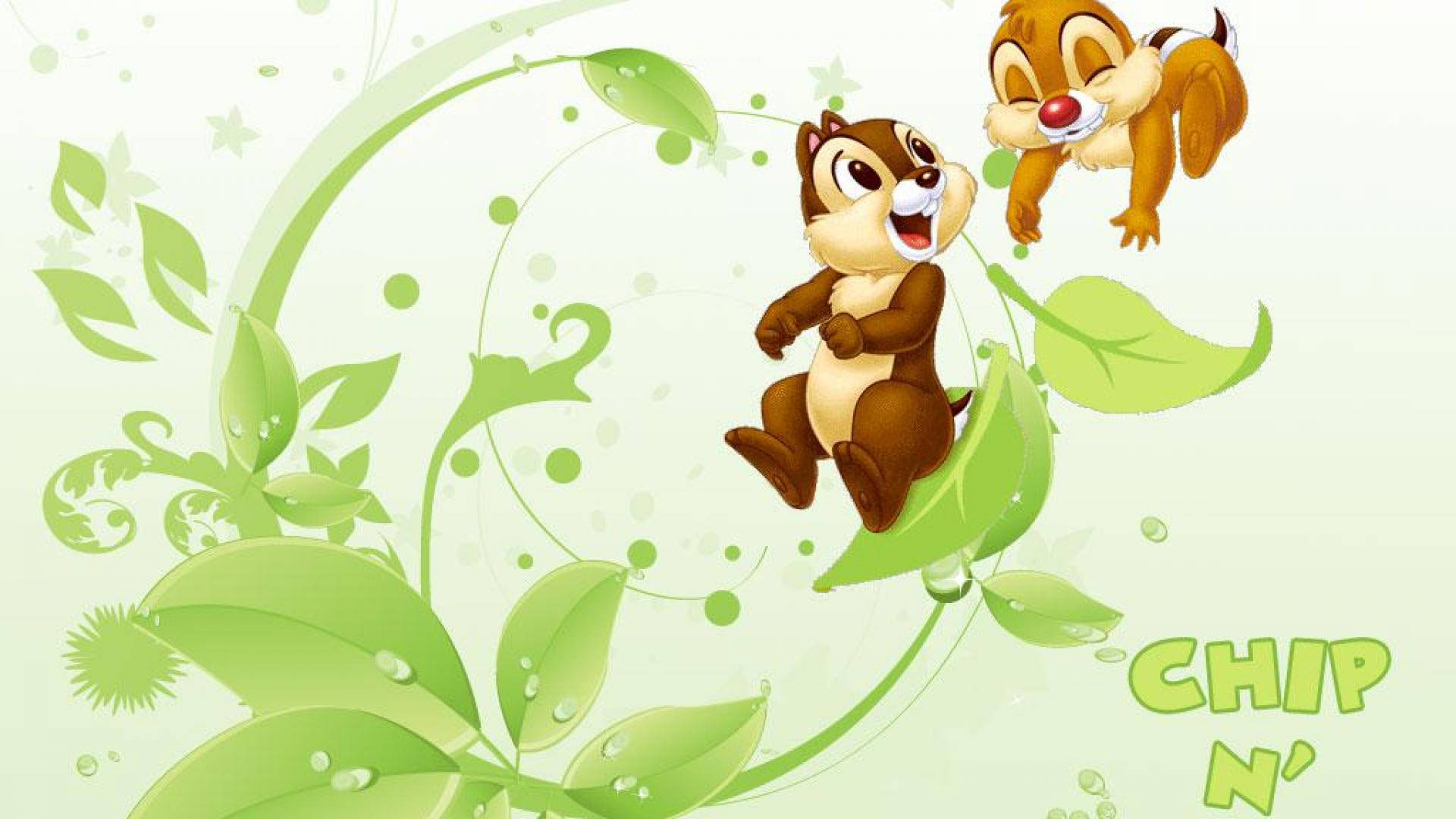 Chip N Dale In Nature Background
