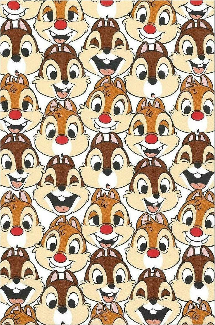 Chip N Dale In One Frame Background