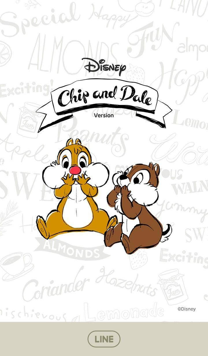 Chip N Dale In White Framework Picture