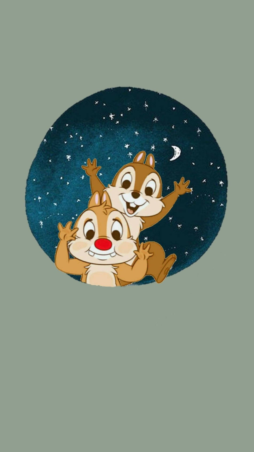 Chip N Dale Inside The Circle Background