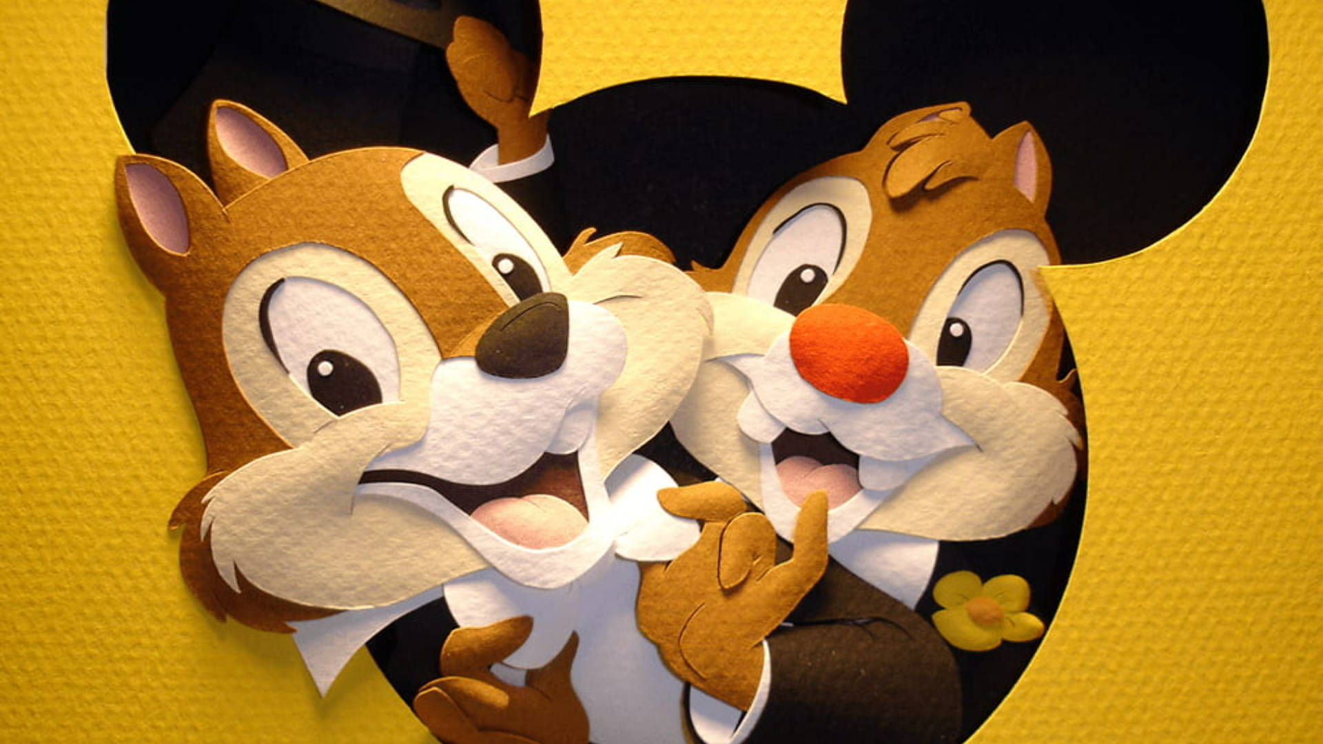 Chip N Dale Rescue Rangers Mickey Mouse Cut-out Wallpaper