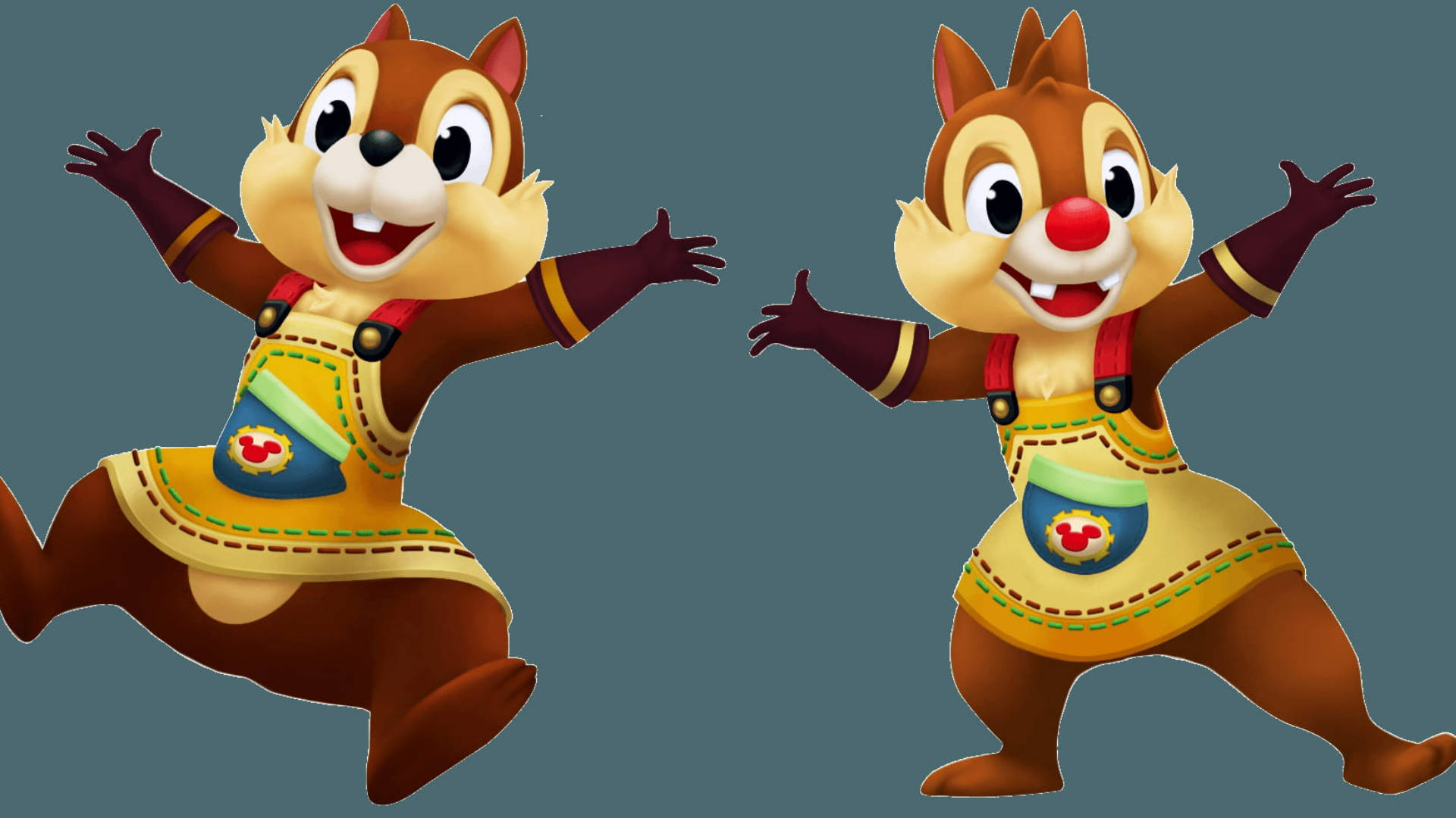 "Chip 'n Dale Rescue Rangers donning Disney aprons" Wallpaper
