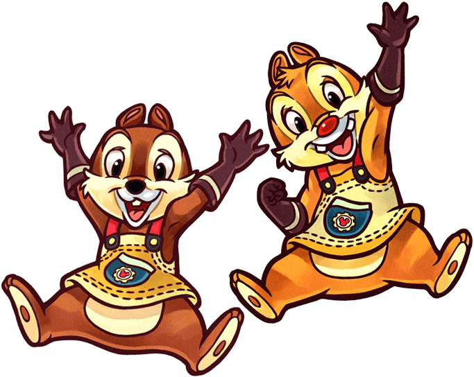 Chipand Dale Jumping Happiness PNG