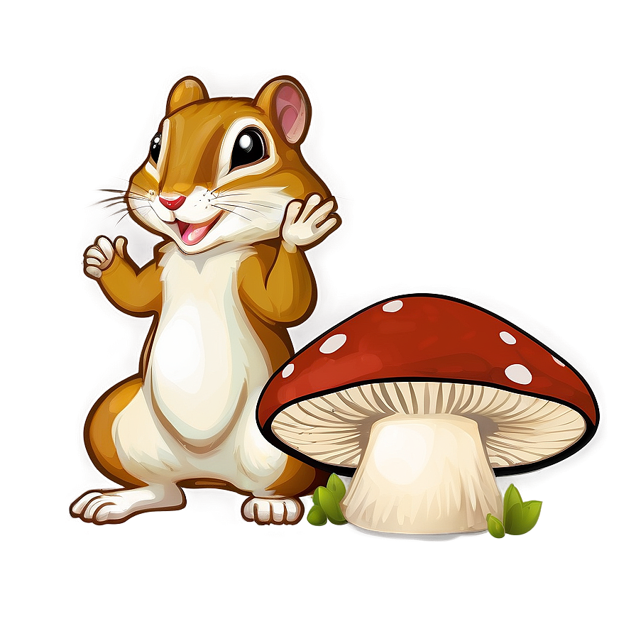 Chipmunk And Mushroom Png Uuu PNG