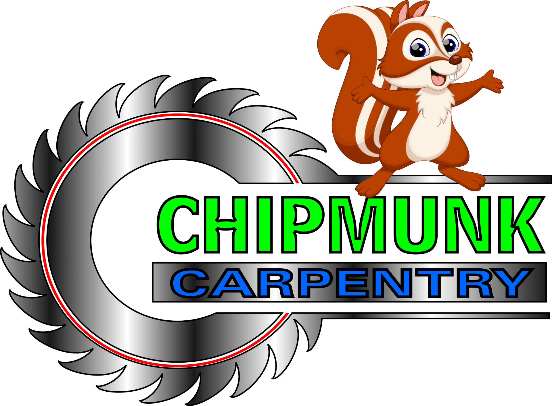 Chipmunk Carpentry Logo PNG
