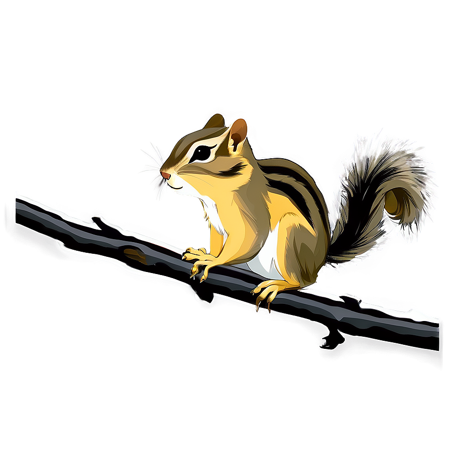 Chipmunk On Tree Branch Png 06242024 PNG