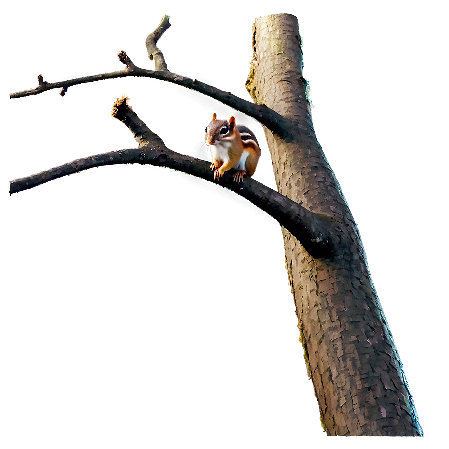 Chipmunk On Tree Branch Png Kbu29 PNG