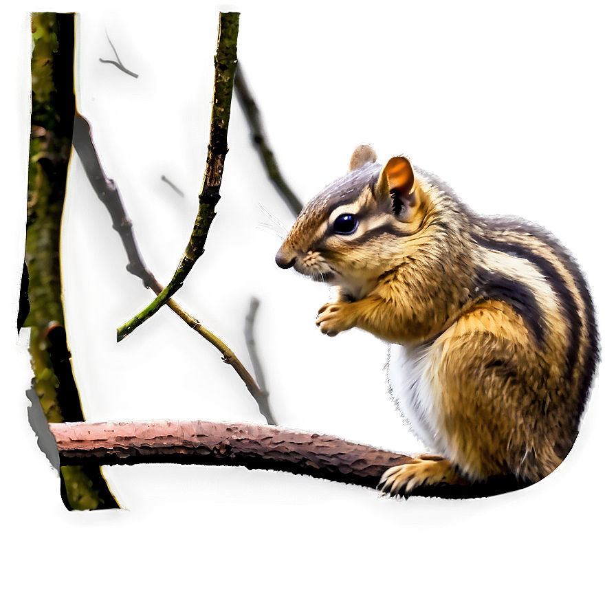 Chipmunk With Forest Background Png Vuf PNG