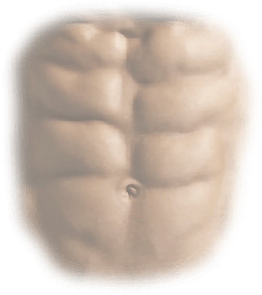 Chiseled Abs Close Up PNG