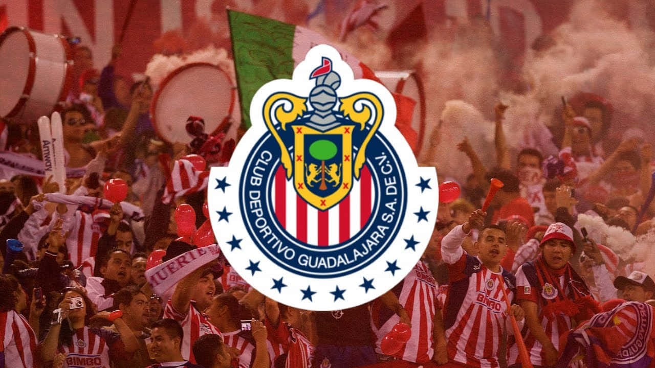 Chivas Fans Celebrationwith Logo Wallpaper