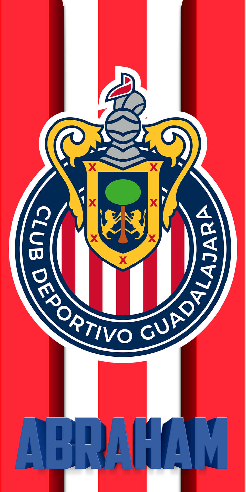 Chivas Guadalajara Crest Personalized Abraham Wallpaper