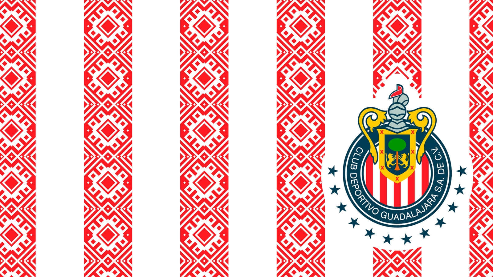 Chivas Guadalajara Team Crest Pattern Wallpaper